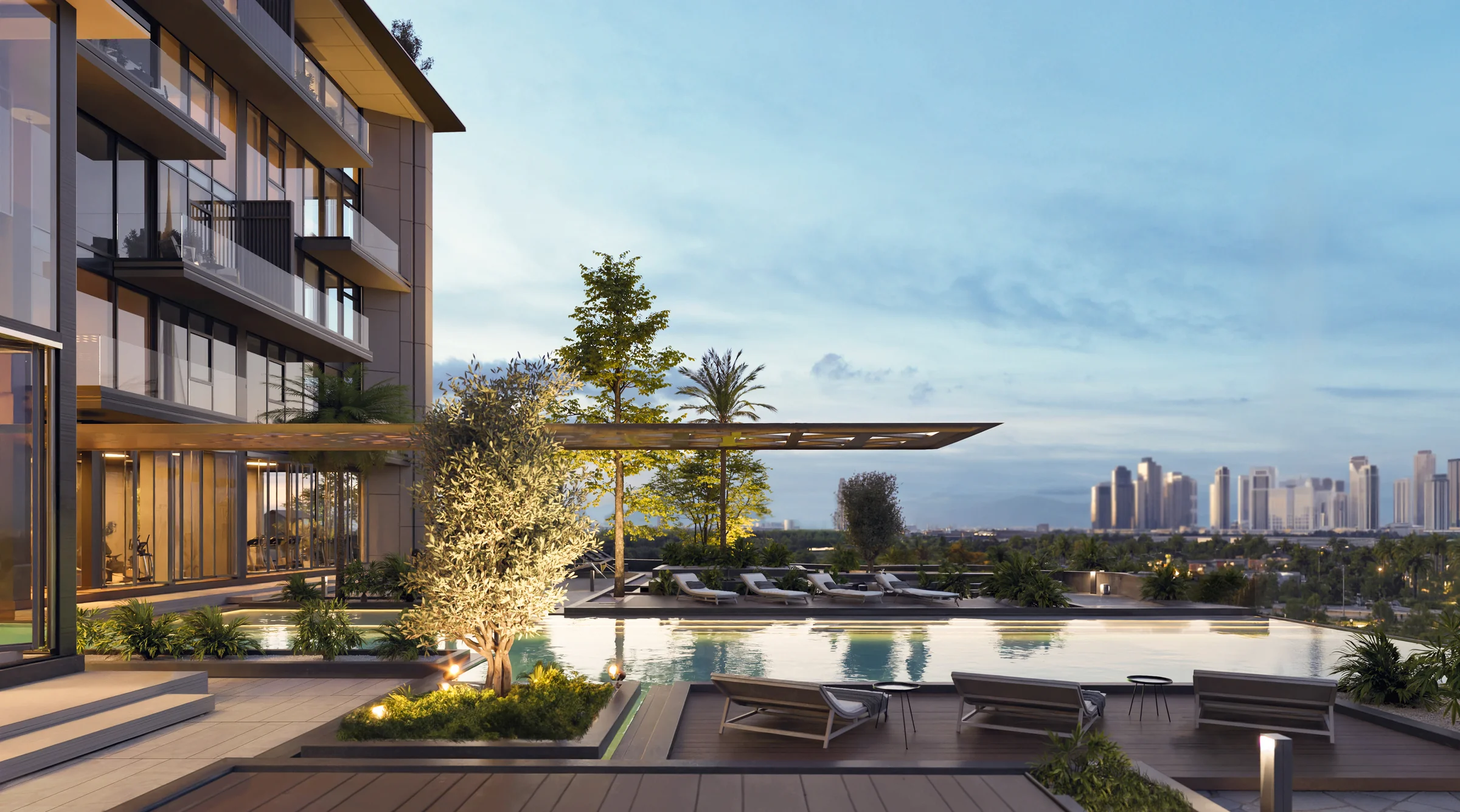Eight floors of shared amenities
