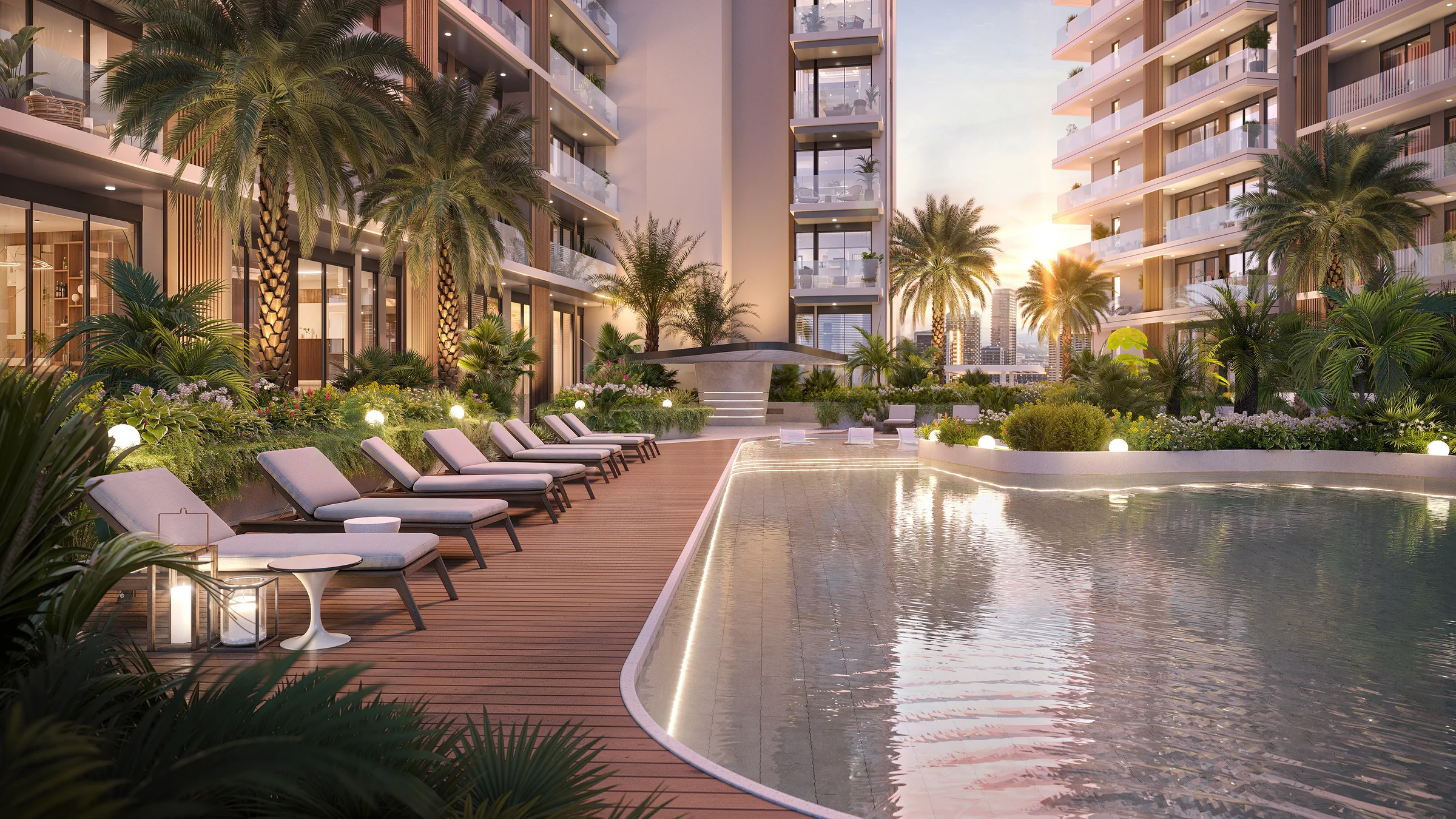 First-floor pool deck