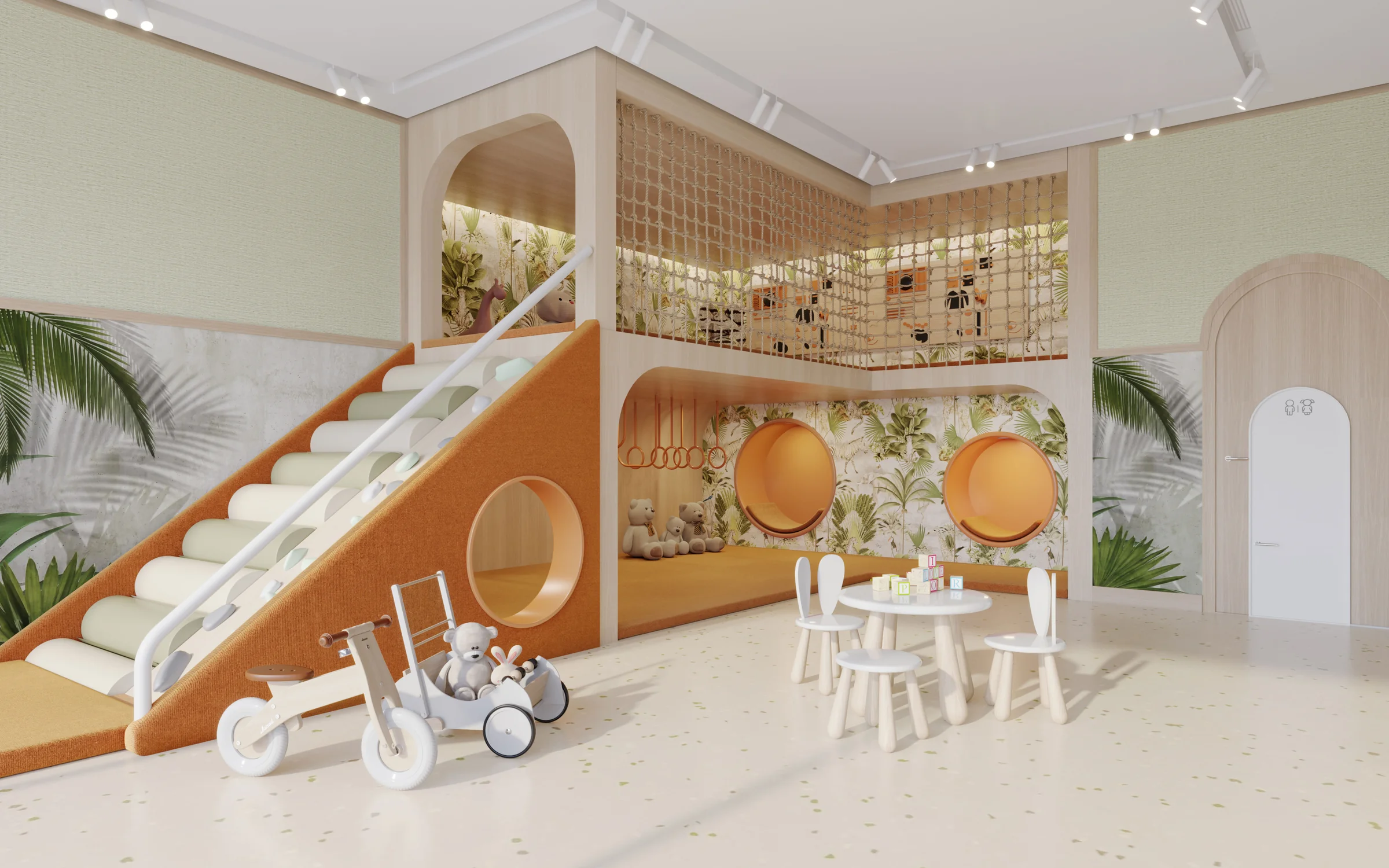 Indoor and outdoor children's play