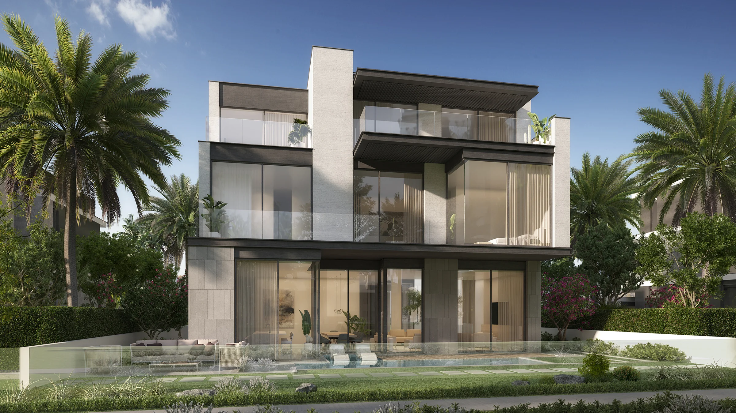 A private pool, garden and lift in every villa