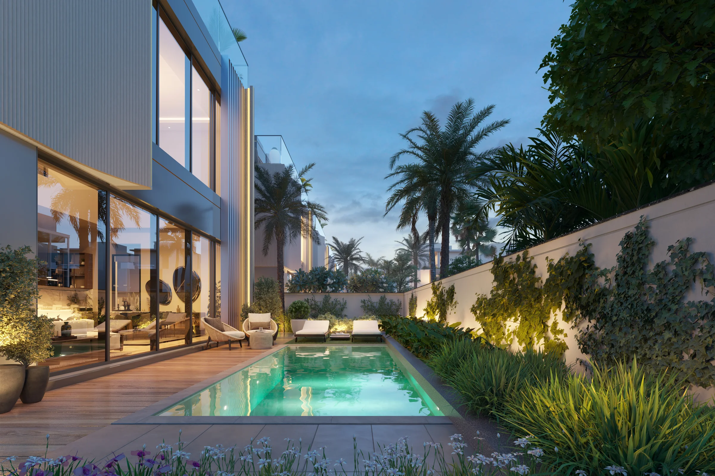 Villas with a private pool and lift