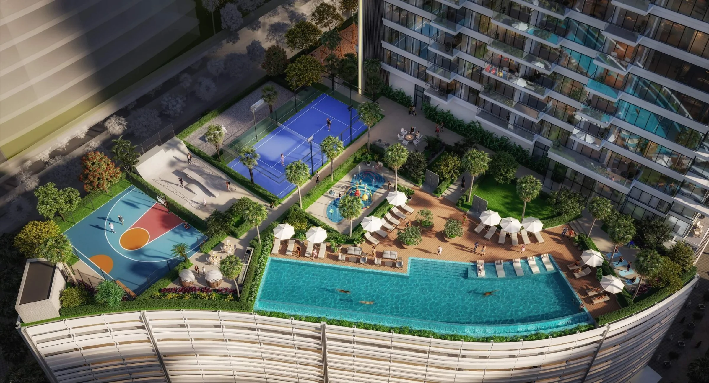 Podium sports and pool deck