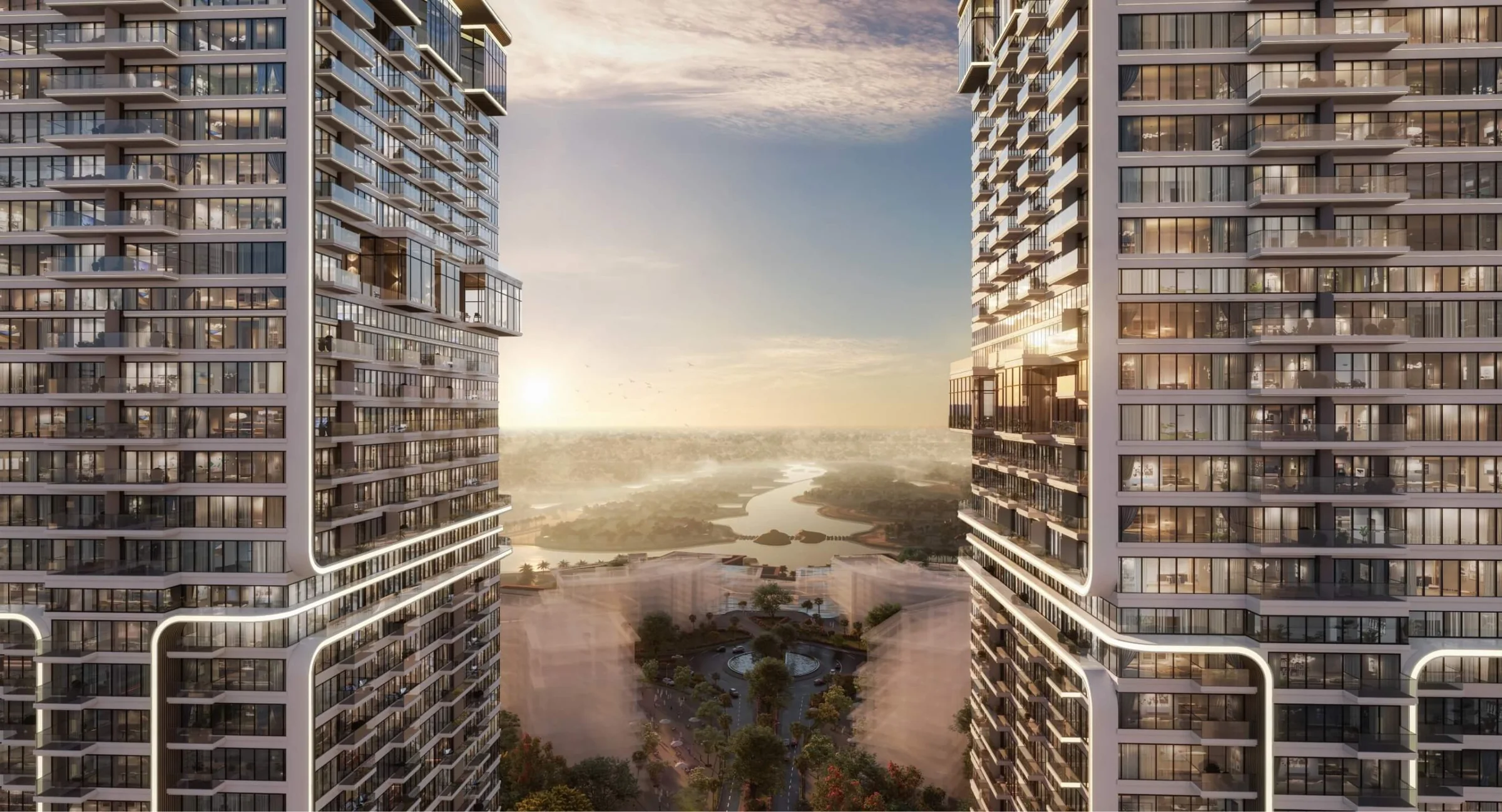 Jumeirah Islands and skyline views