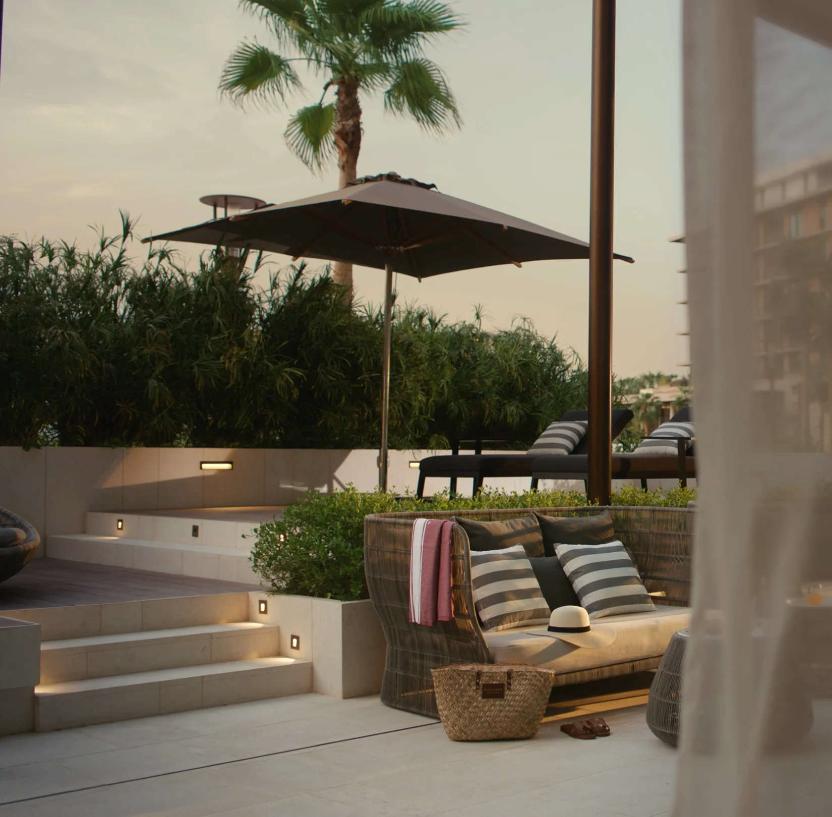 Landscaped terraces