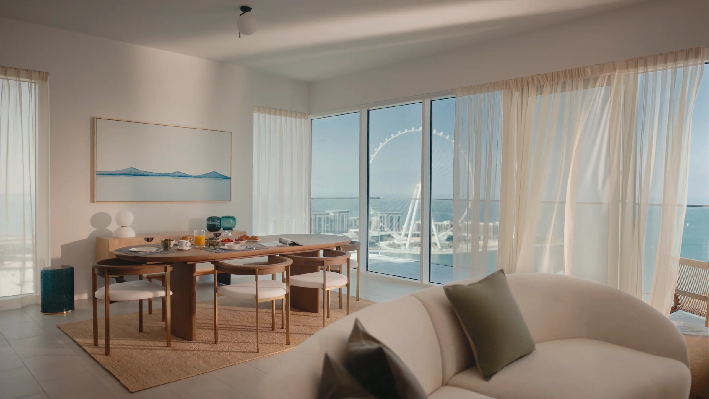 Sea views from the living room