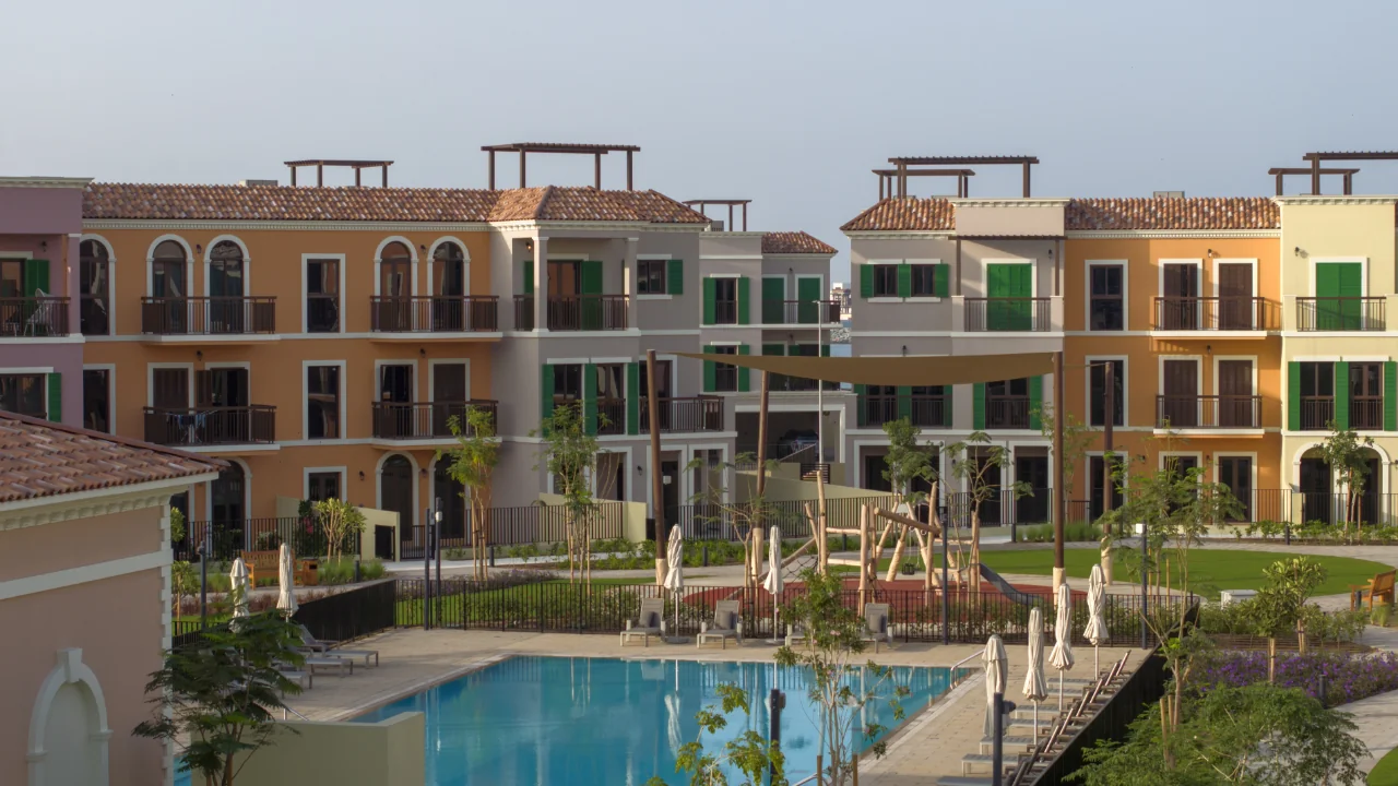 Pools, a clubhouse and play areas