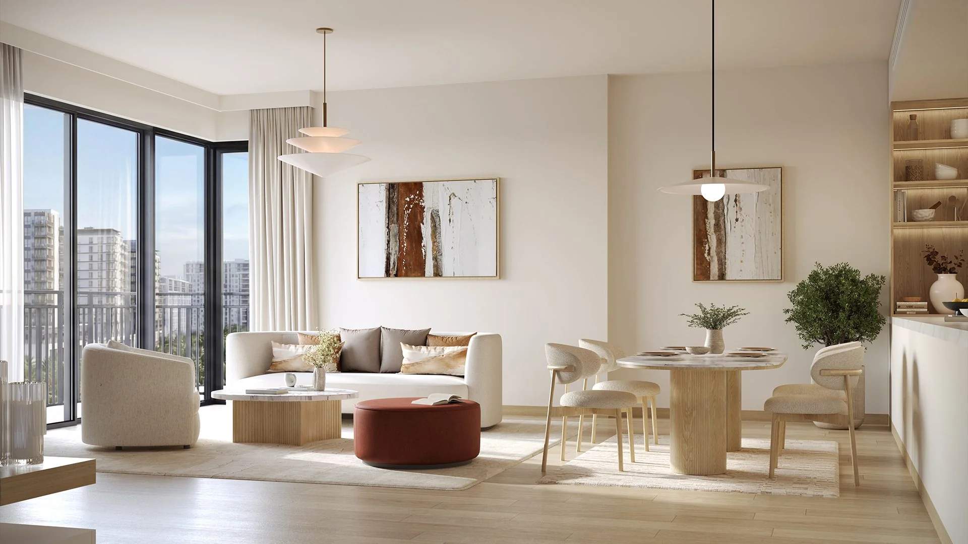 One-, two- and three-bedroom homes