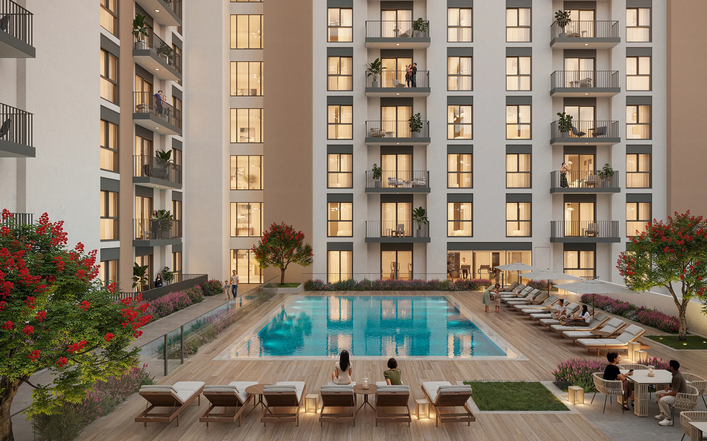 A swimming pool among the planned amenities