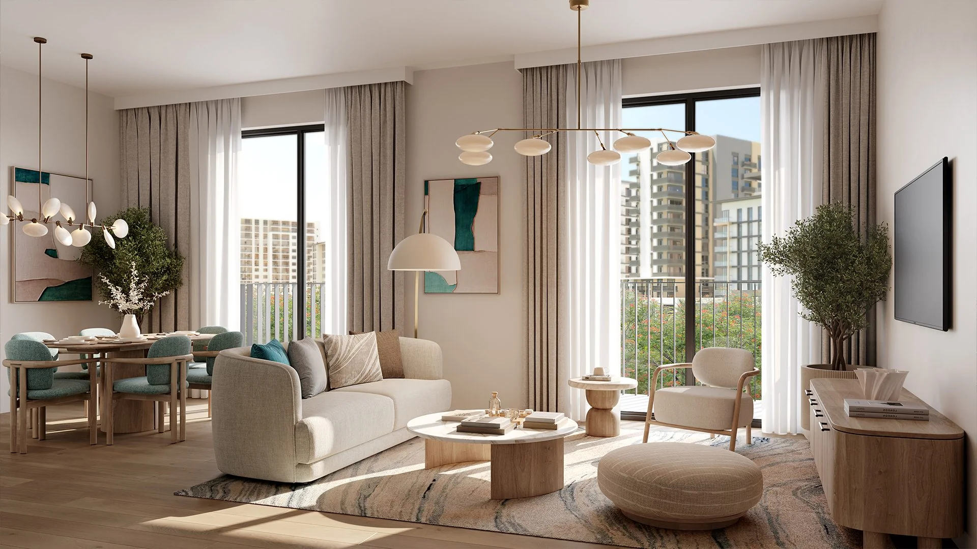 1, 2 and 3-bedroom apartments and 3-bedroom duplexes