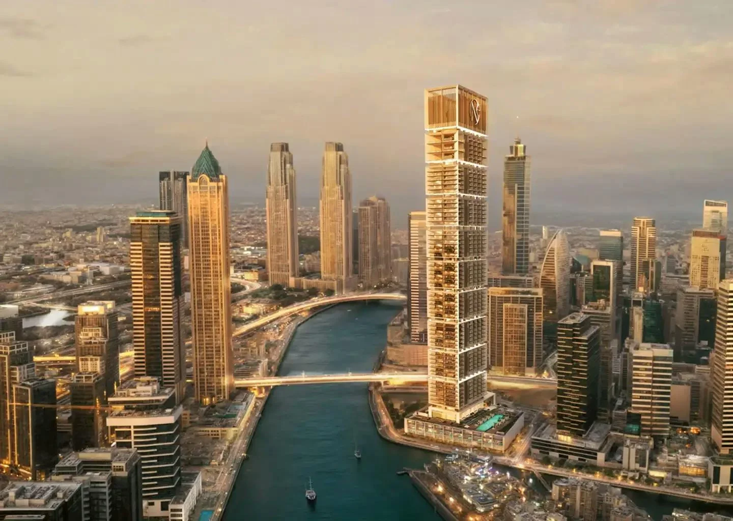 Dubai Water Canal setting