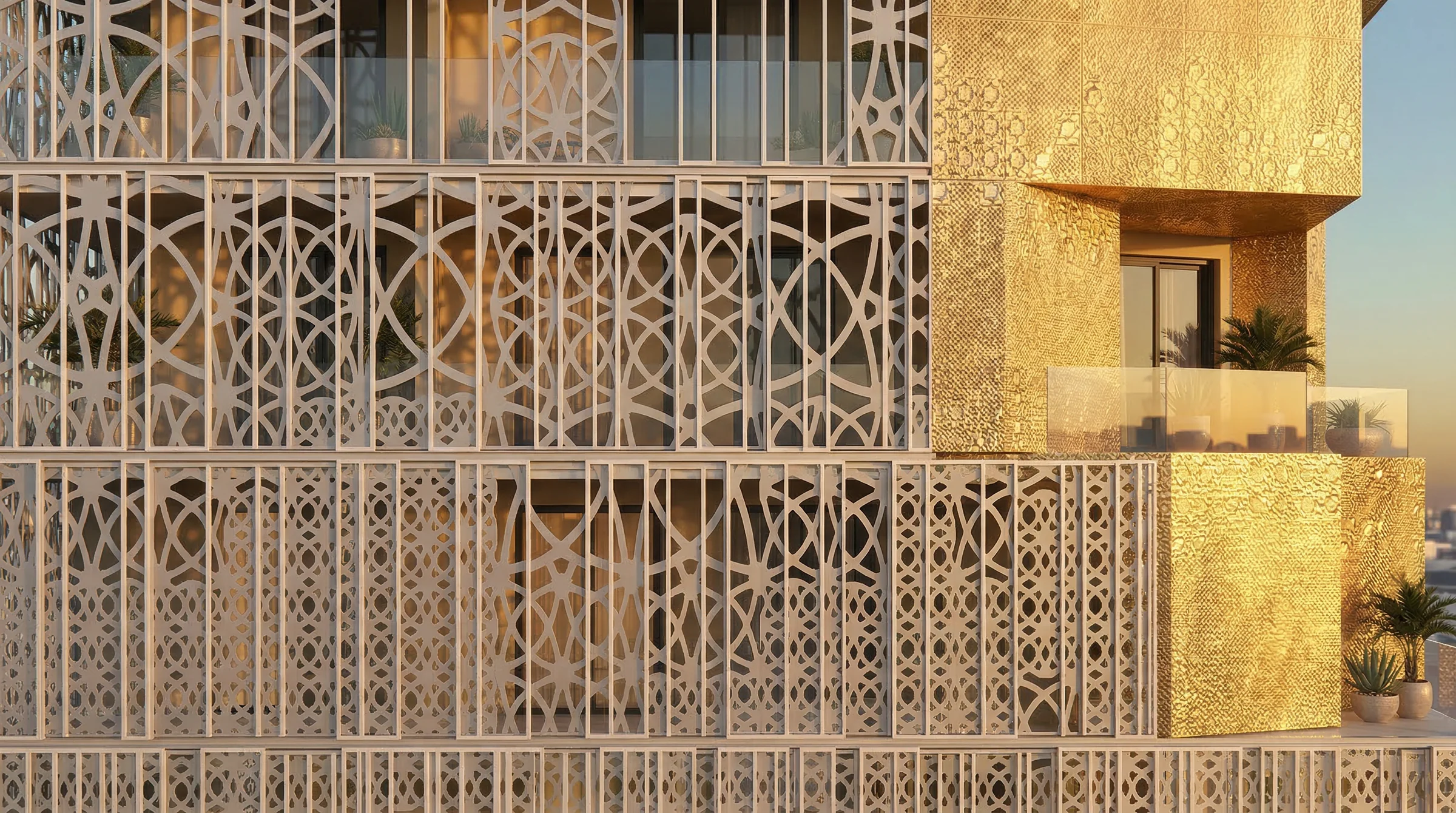 An operable mashrabiya façade