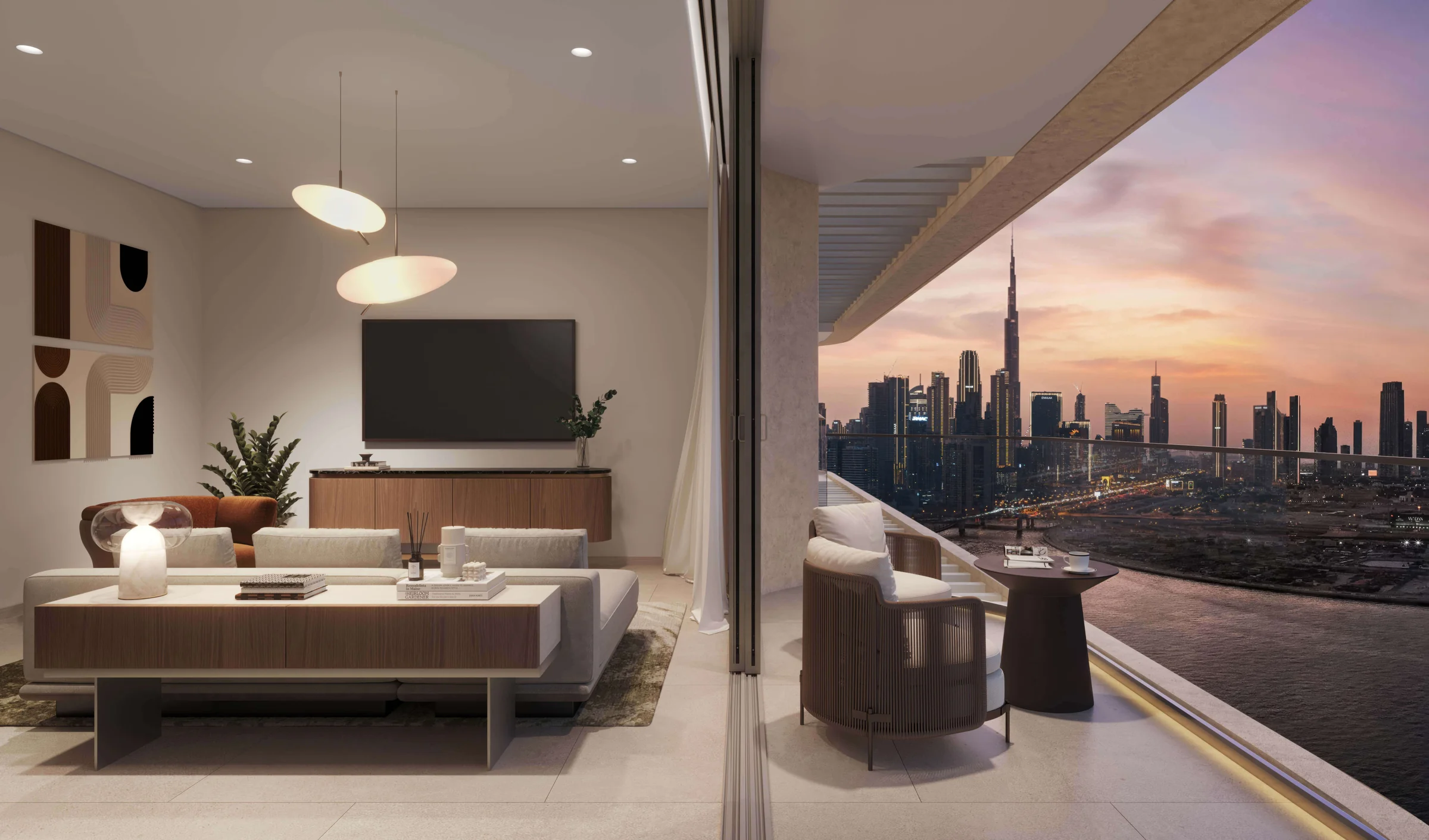 Private terraces and skyline views