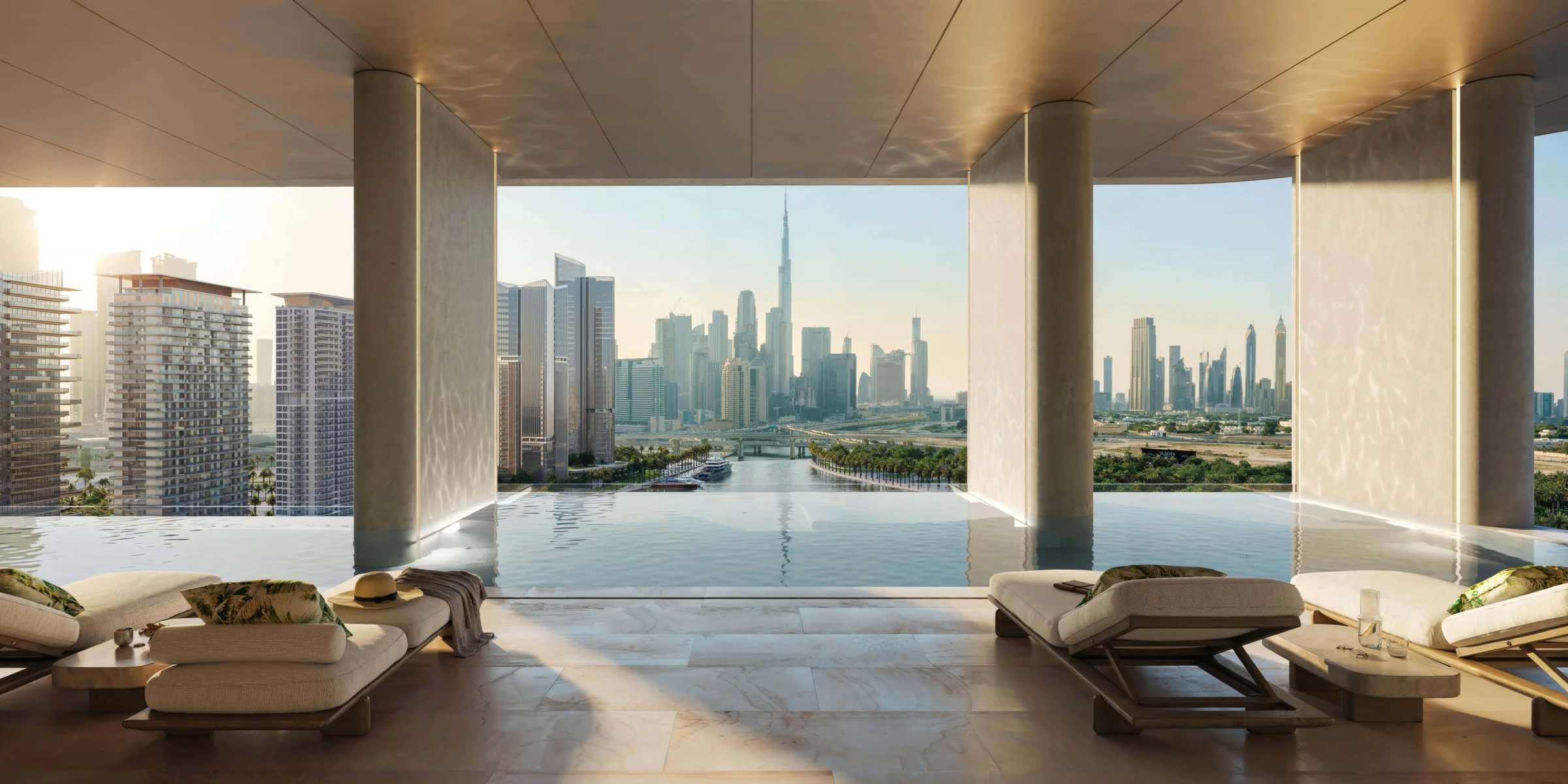 A 22nd-floor infinity lap pool