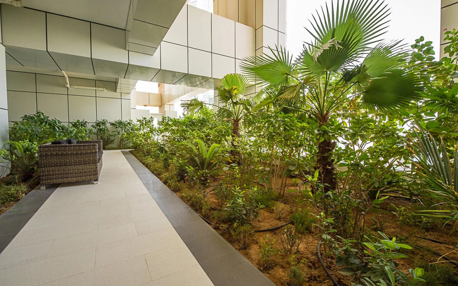 A sky garden on the 27th floor