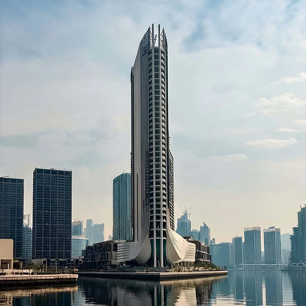 A completed tower in Business Bay