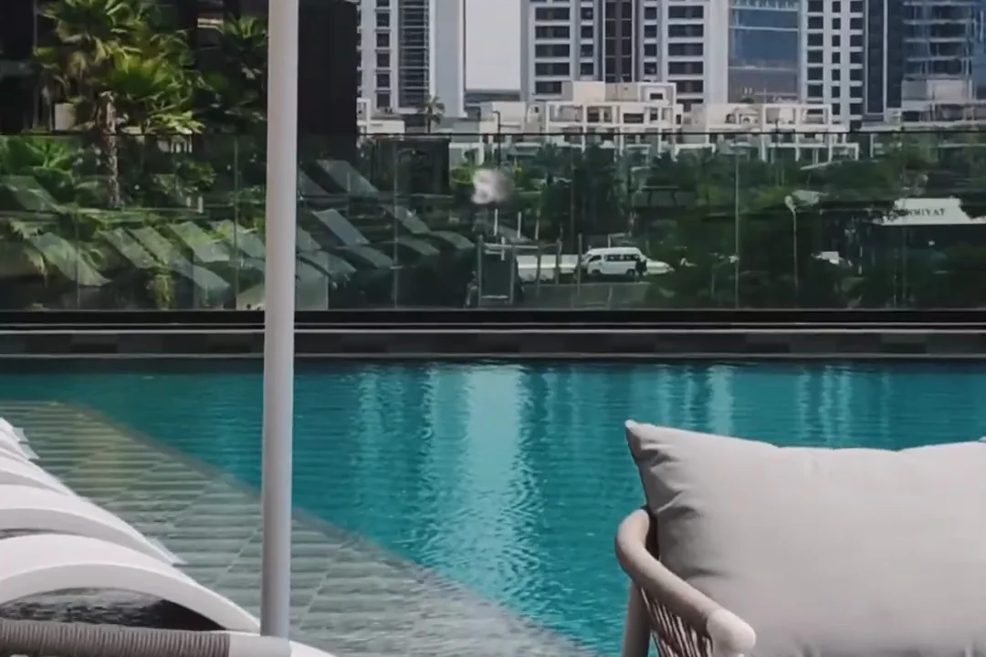 A swimming pool for residents