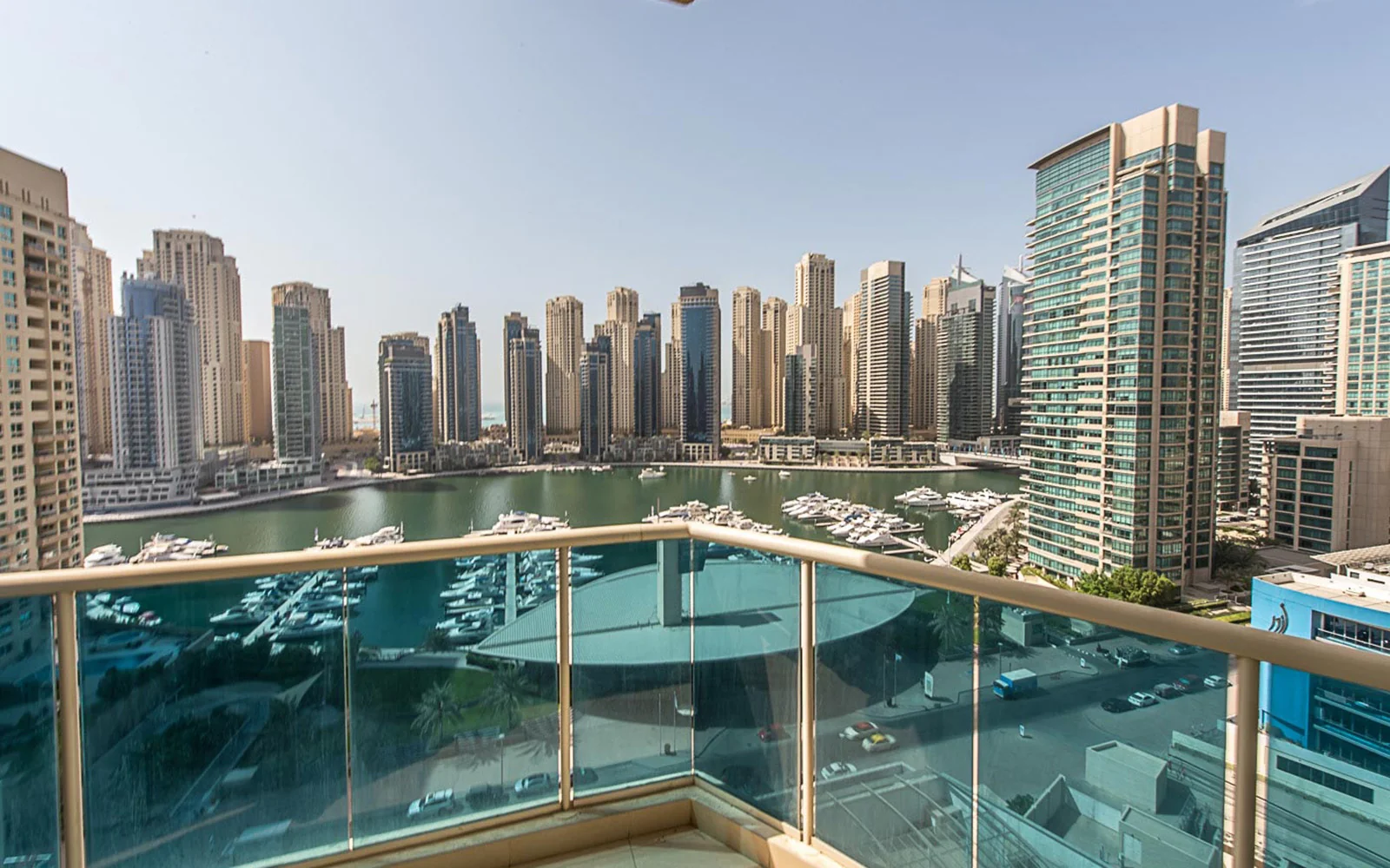 Overlooking the Dubai Marina bay