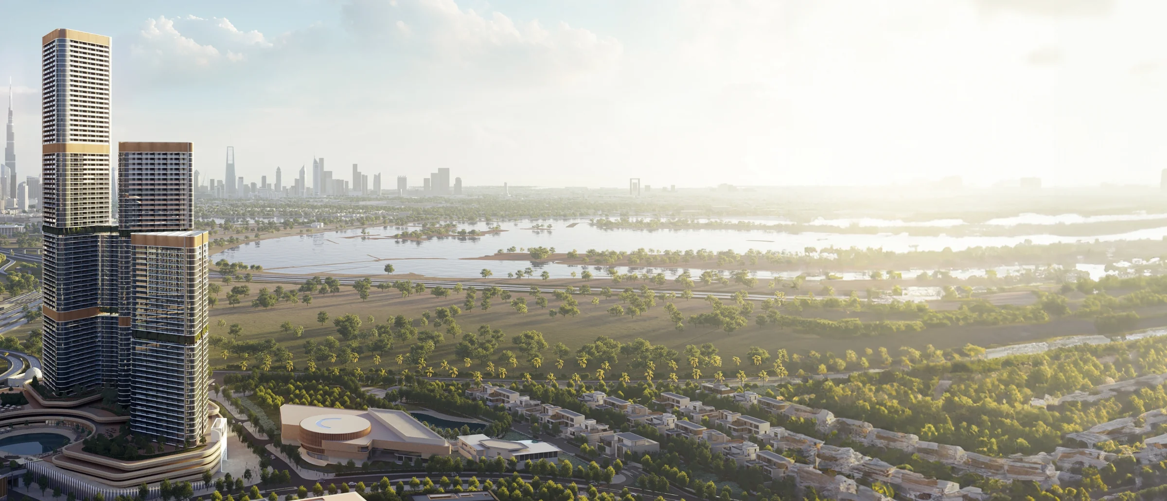 Views over Ras Al Khor and Downtown